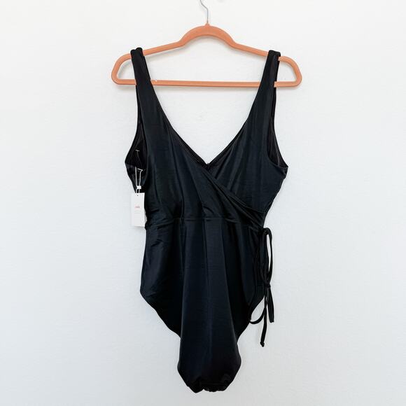 Andie Belmar One Piece Swimsuit Black Size Large NWT Minimalist Resort‎ Beach - Picture 9 of 11